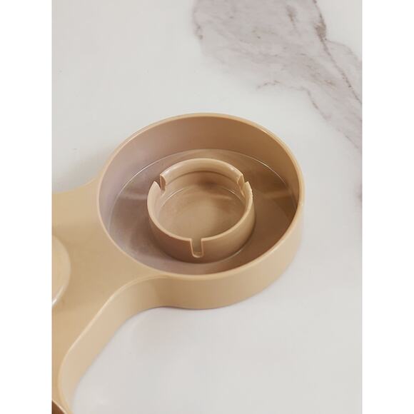 Tupperware Condiment Snack Caddy #757-3 Almond Base 6 3/4" Made in USA Vintage - Picture 12 of 14